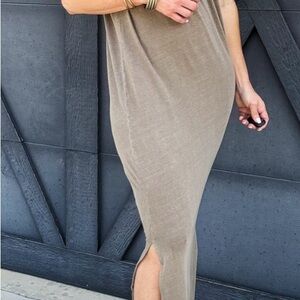 Richer Poorer Tan Maxi Dress